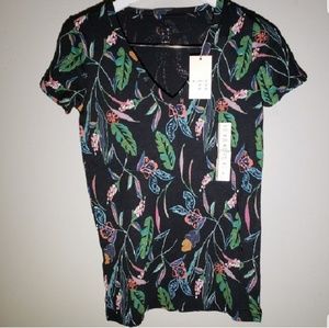 NWT A NEW DAY MULTI COLOR FLORAL PRINT TOP